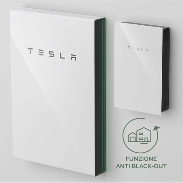 Tesla Powerwall batteria con funzinoe anti black-out